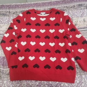 Heart Print Sweater